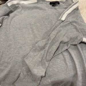 Banana Republic Gray Sweater with white stripes